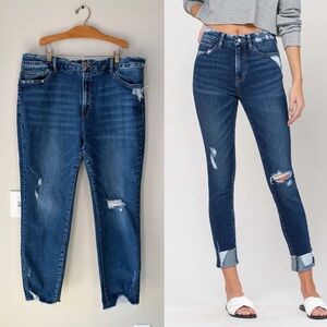 Vervet Distressed Cuff Crop Skinny Jeans